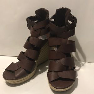 Chocolate Brown Wedge Espadrilles